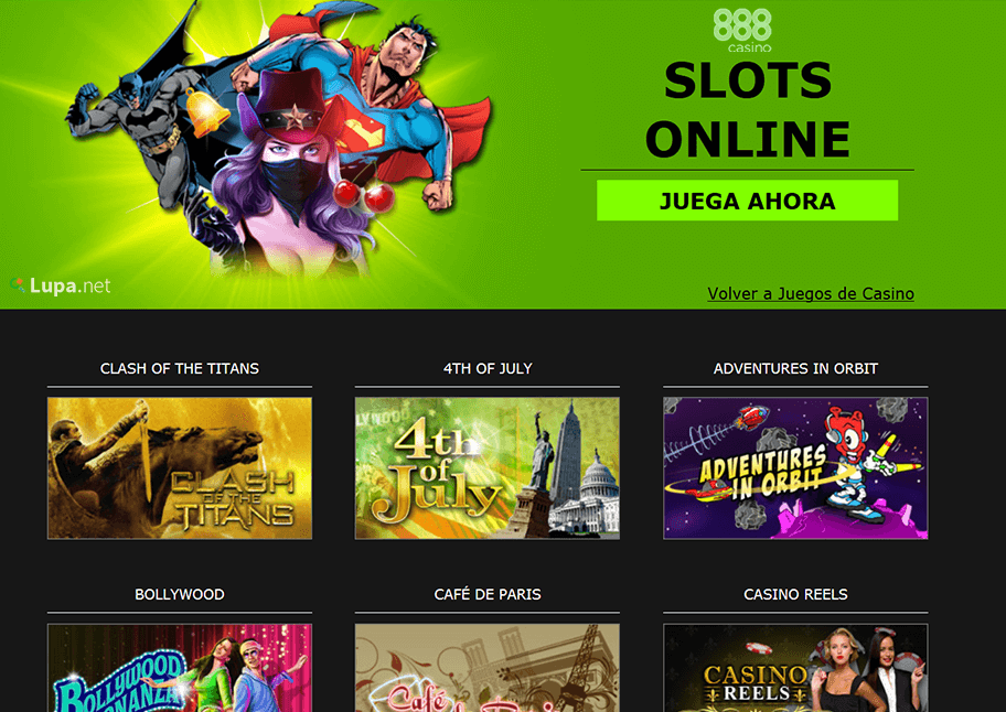 888 Casino con slots en español